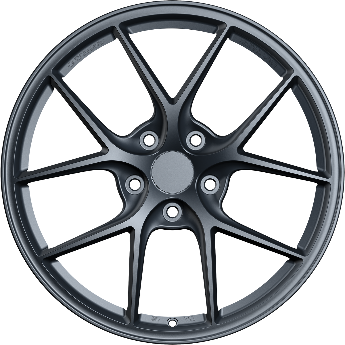 YKW Replica MF5 Matte Gunmetal 18x8 +40 5x114.3mm 56.1mm - Wheelwiz