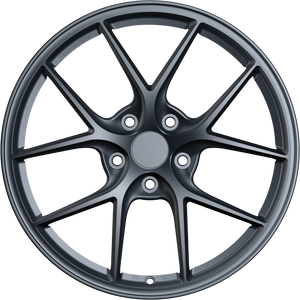 YKW Replica MF5 Matte Gunmetal 18x8 +40 5x114.3mm 56.1mm - Wheelwiz