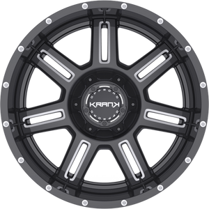 Krank Force Gloss Black Milled 20x10 -24 5x127|5x139.7mm 77.8mm - Wheelwiz