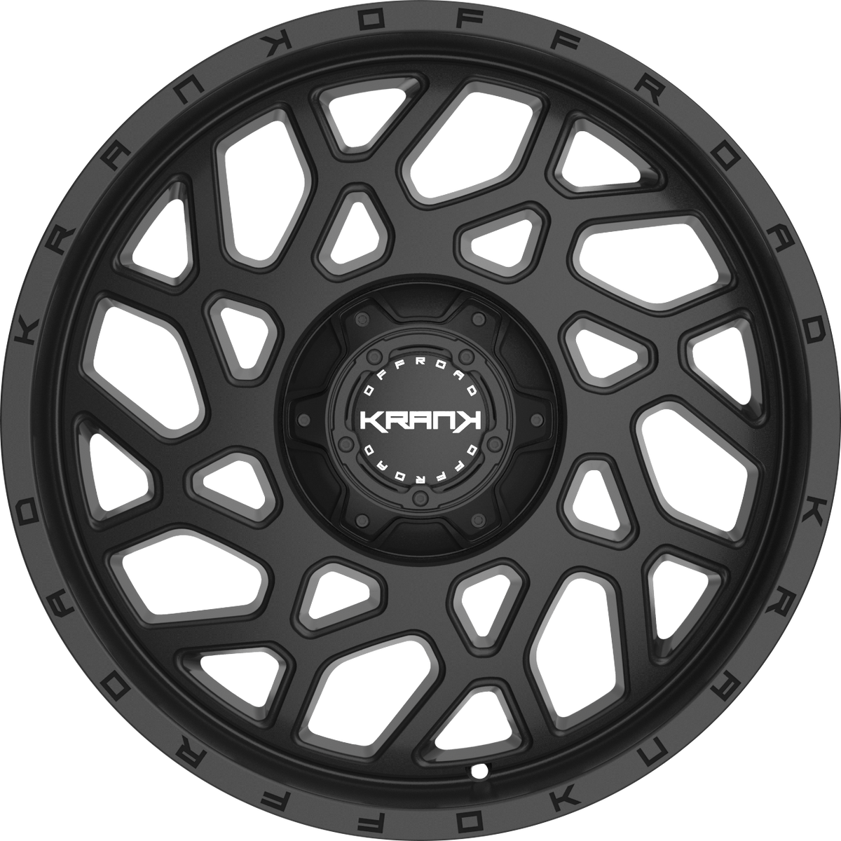 Krank Ambush Satin Black 20x12 -44 6x135|6x139.7mm 108mm - Wheelwiz
