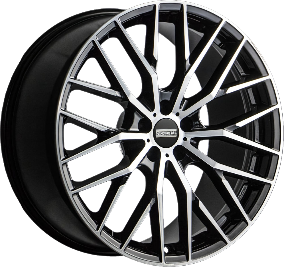 Fondmetal Makhai Gloss Black Machined 20x9 +40 5x112mm 66.5mm - Wheelwiz
