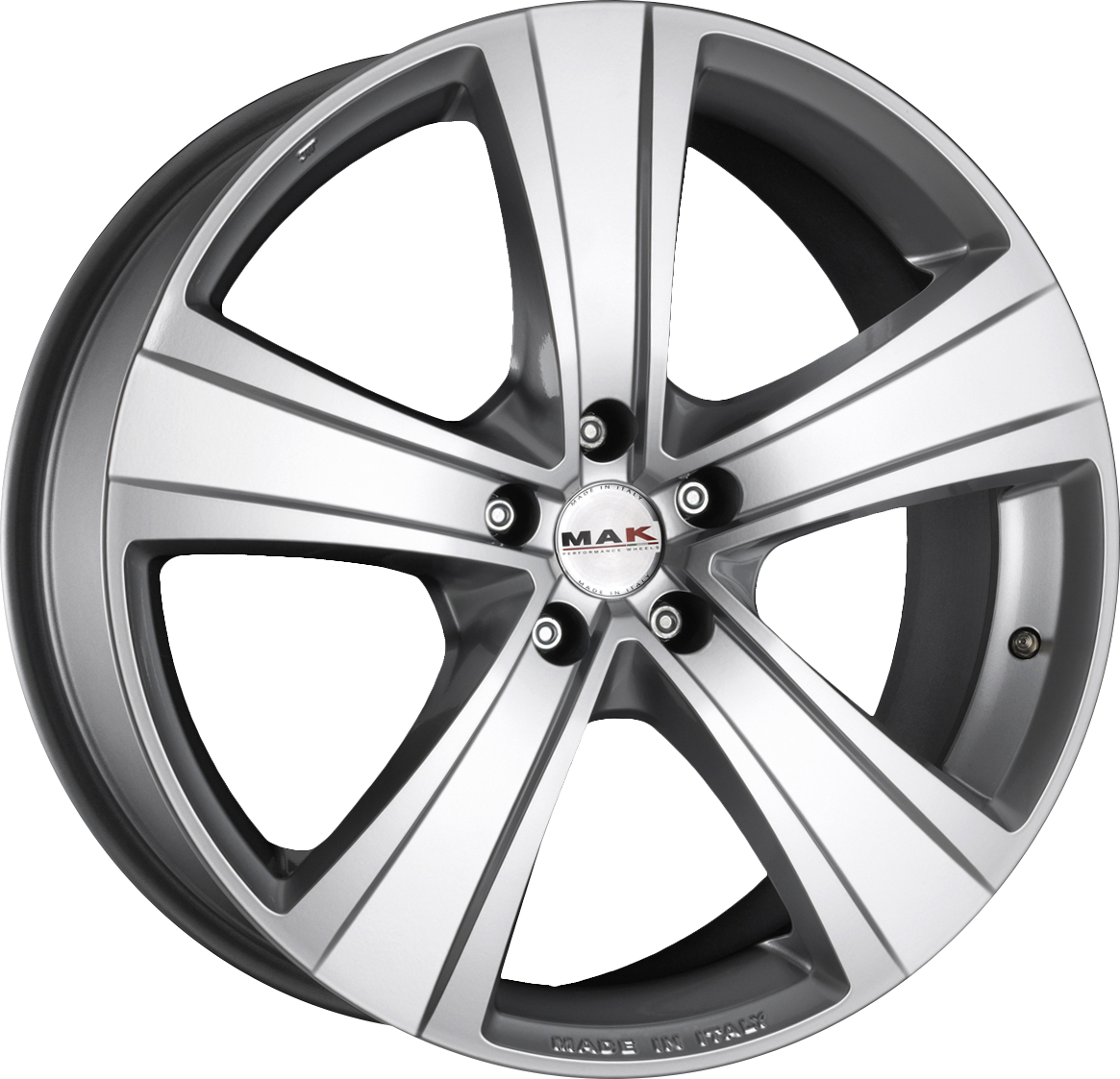MAK FUOCO Silver 16x6.5 +45 5x114.3mm 66.1mm - Wheelwiz