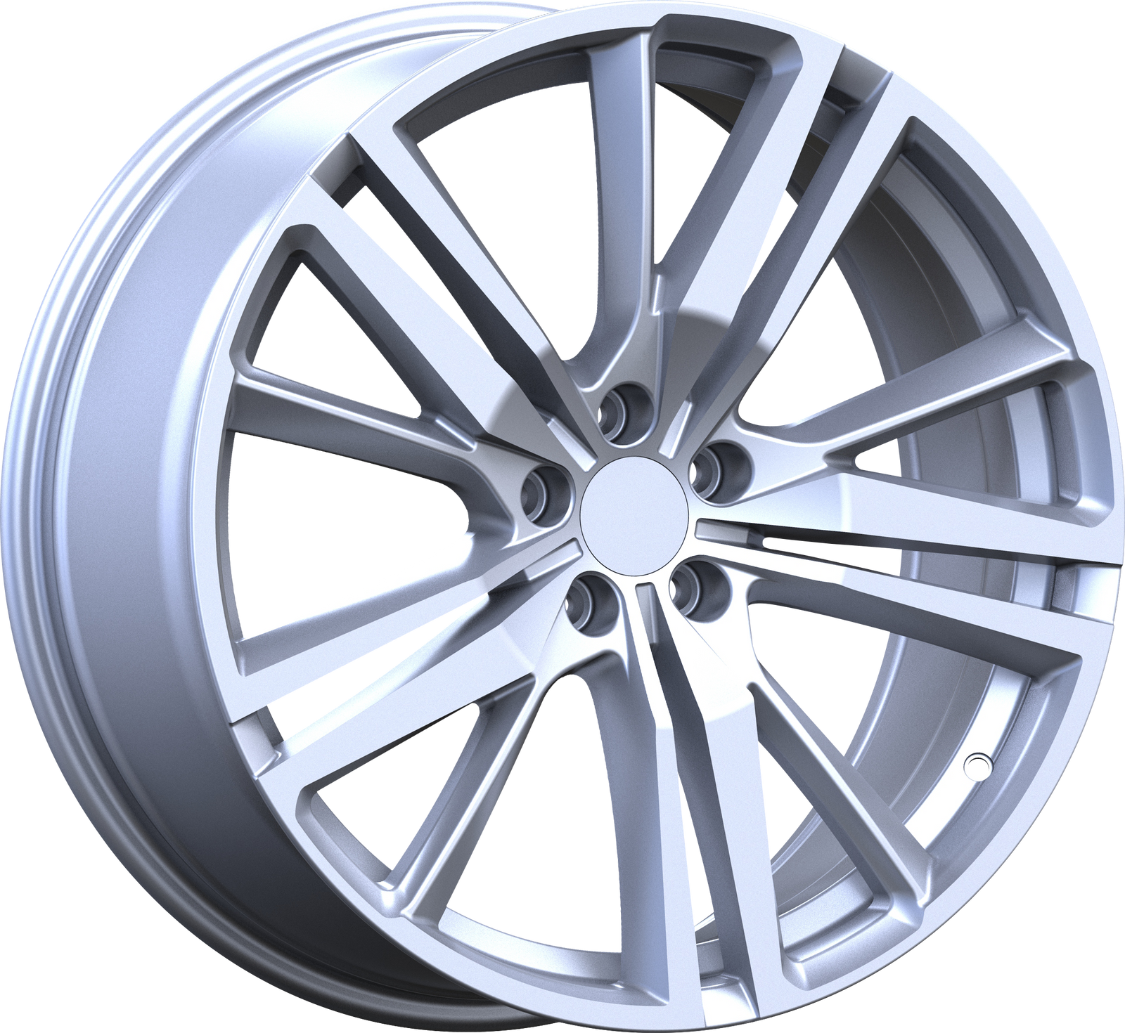 YKW Replica MF11 Silver 20x8.5 +38 5x108mm 63.4mm - Wheelwiz