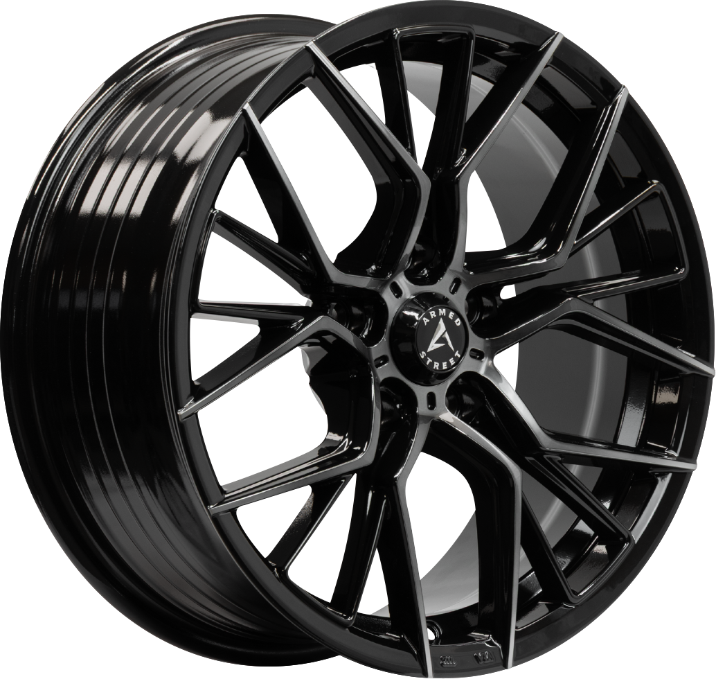 Armed Wheels Tactical Gloss Black Machined + Black Clear Coat 18x8 +30 5x109mm 74.1mm - Wheelwiz