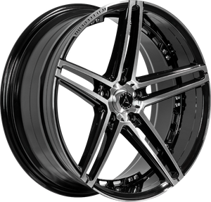 Armed Wheels Stealth Gloss Black Machined Face 17x7.5 +30 5x113mm 74.1mm - Wheelwiz