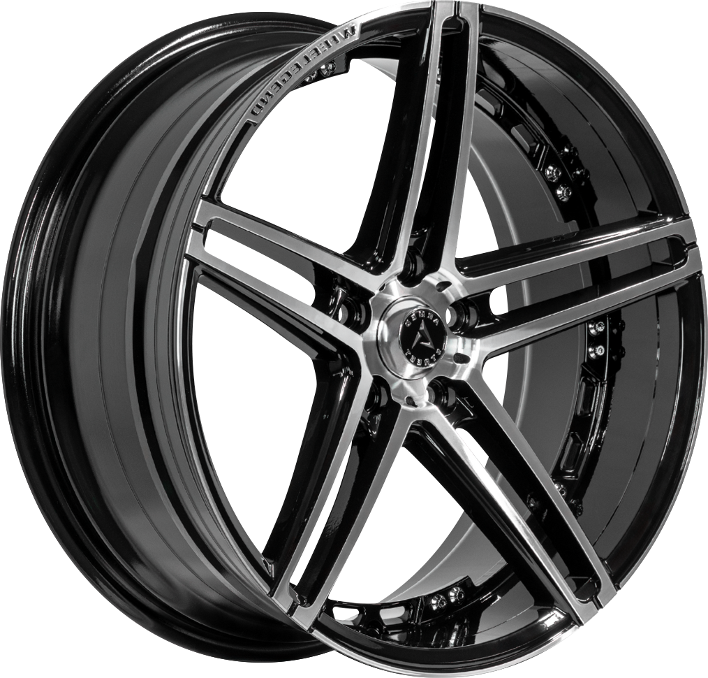 Armed Wheels Stealth Gloss Black Machined Face 18x8.5 +35 5x113mm 74.1mm - Wheelwiz