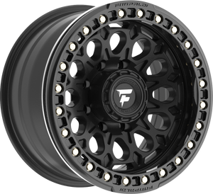 Fittipaldi FB153B Satin Black w/ Gloss Black Ring 17x9 -15 6x139.7mm 106.2mm