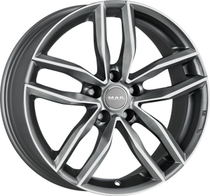 MAK Sarthe W Gunmetal w/ Mirror Face 17x7.5 +35 5x100mm 57.1mm