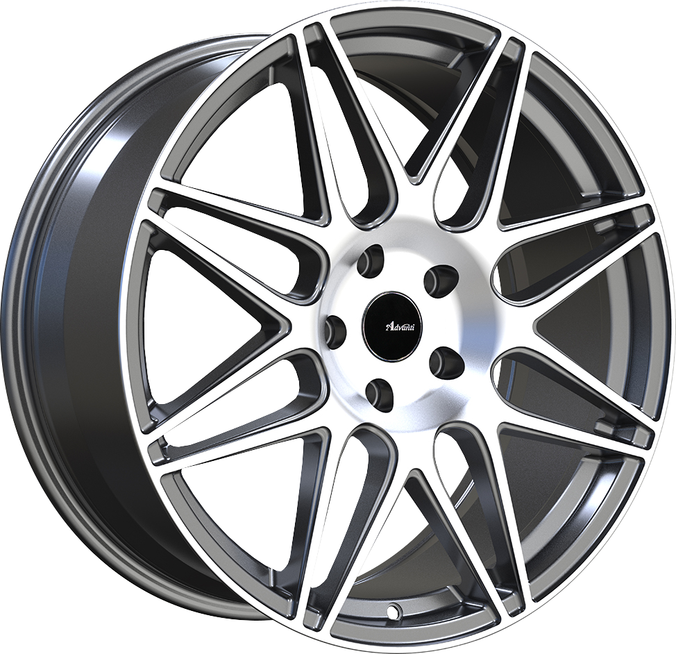 Advanti Classe Matte Gunmetal w/ Machined Face 18x8 +35 5x114.3mm 73.1mm - Wheelwiz