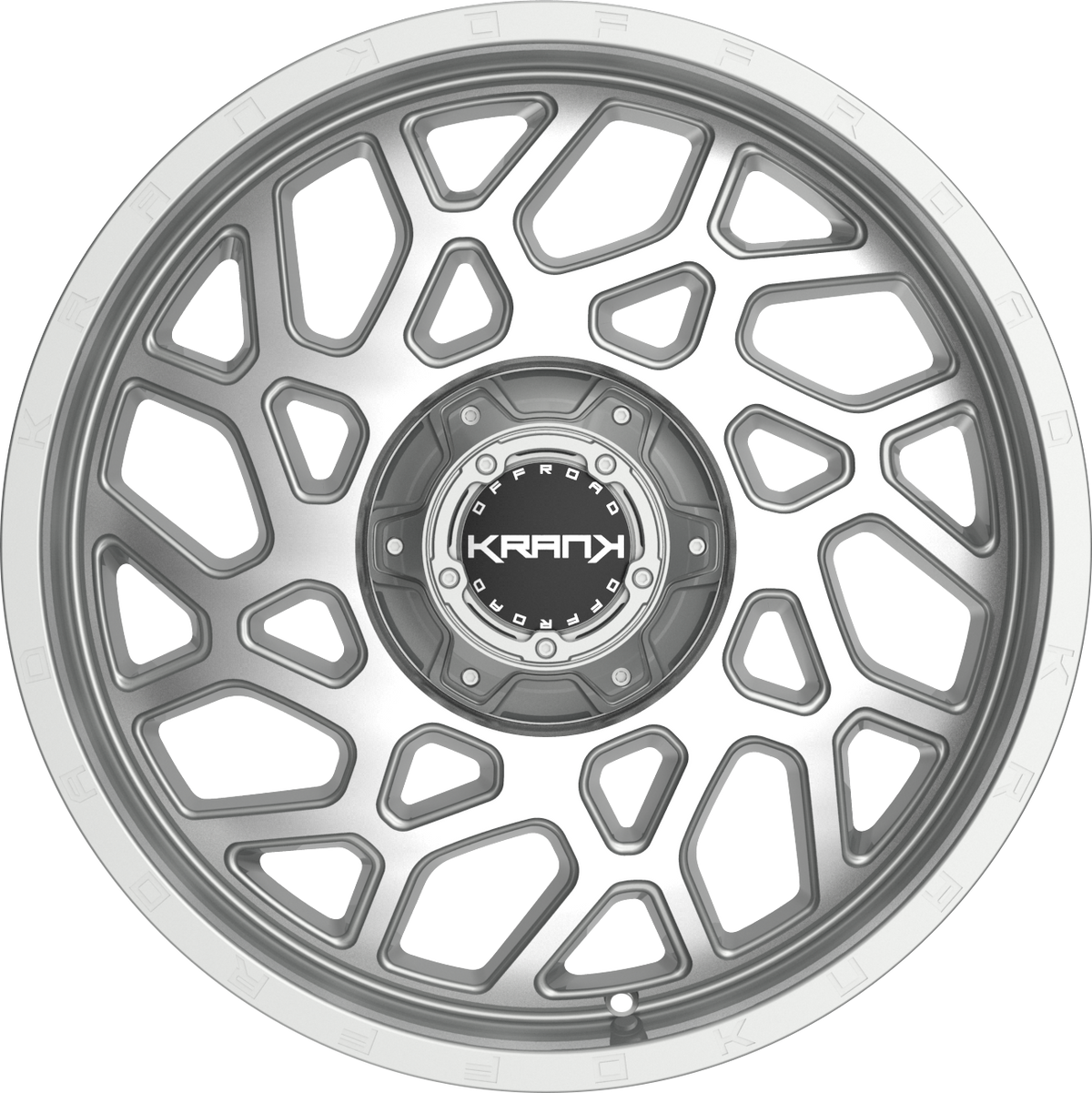 Krank Ambush Brushed Aluminum 22x12 -44 6x135|6x139.7mm 108mm - Wheelwiz