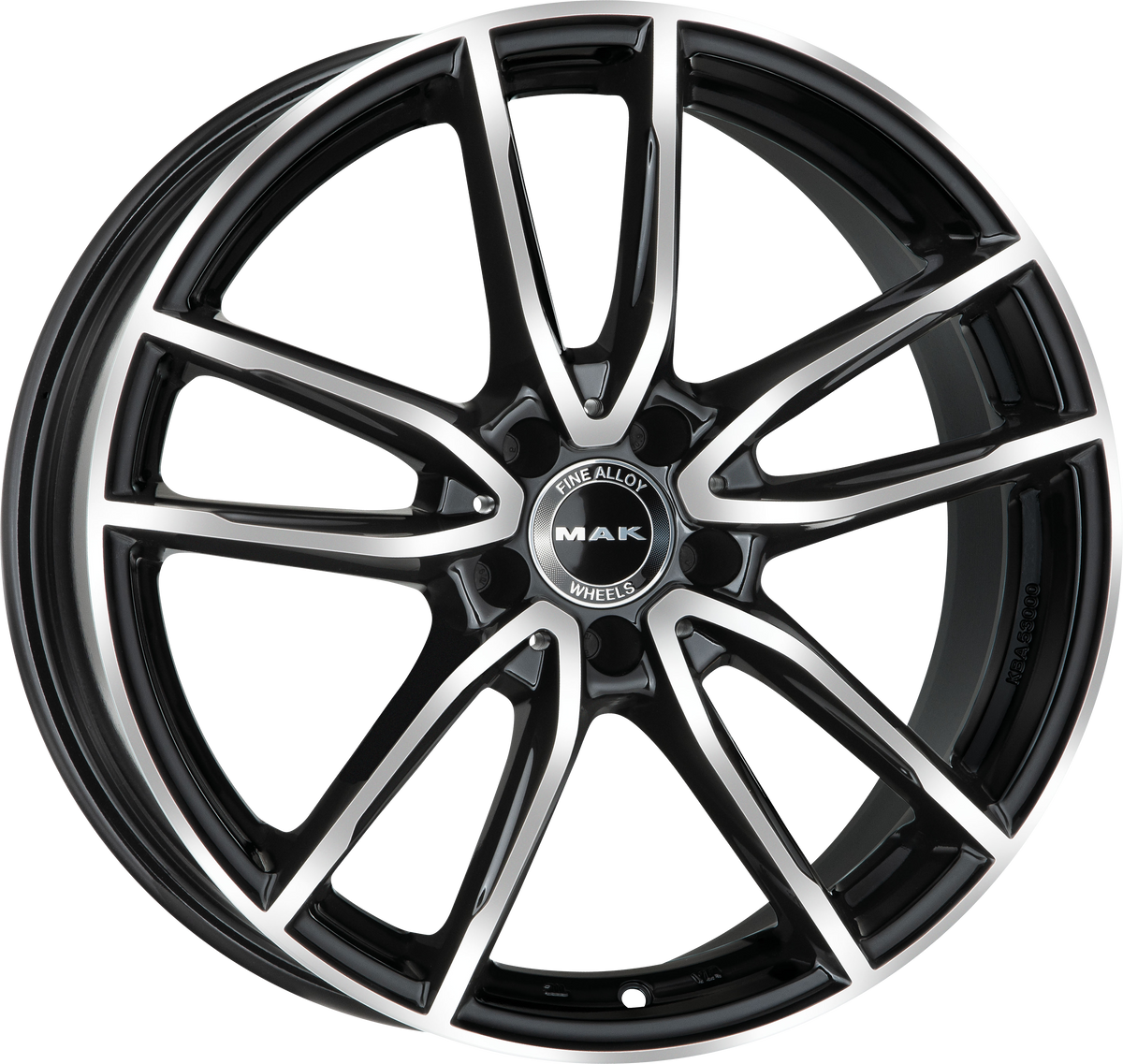 MAK EVO Black w/ Mirrored Face 19x9 +50 5x112mm 66.6mm - Wheelwiz