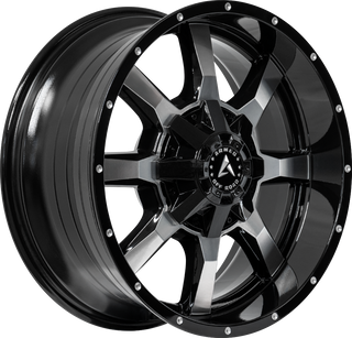 Armed Wheels Frontline Gloss Black Machined Face 20x9 +12 Custom 87.1mm