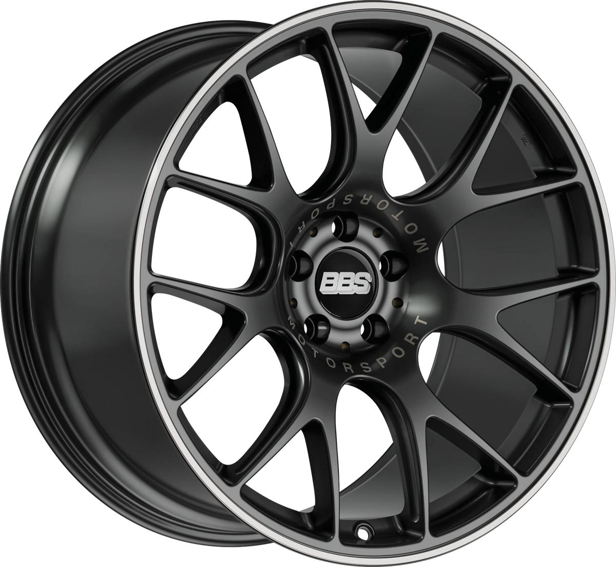BBS CHR BLACK w/STAINLESS LIP 19x12 +45 5x130mm 71.6mm - Wheelwiz