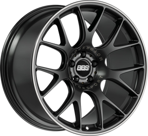 BBS CHR BLACK w/STAINLESS LIP 19x12 +45 5x130mm 71.6mm - Wheelwiz