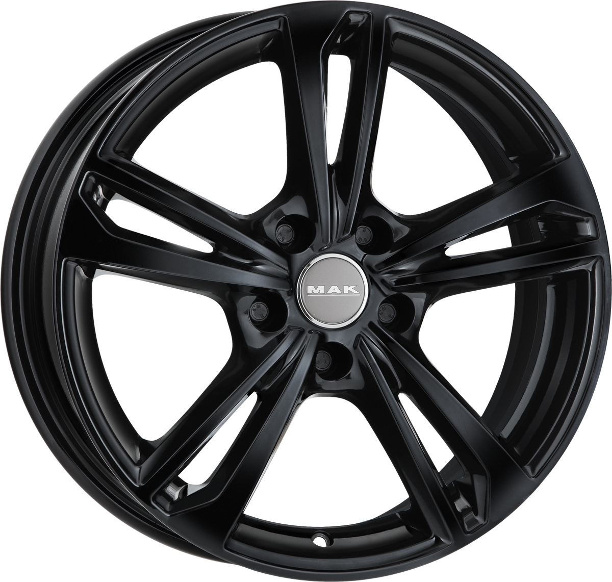 MAK EMBLEMA Gloss Black 17x7.5 +30 5x112mm 66.45mm - Wheelwiz