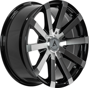 Armed Wheels Outlaw Gloss Black Machined Face 17x8 +20 5x113mm 74.1mm - Wheelwiz