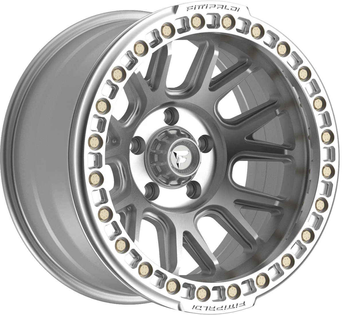 Fittipaldi FB151M Machined Silver 17x9 -38 5x127mm 71.5mm - Wheelwiz