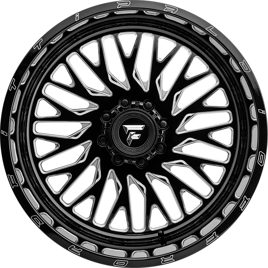 Fittipaldi FA07BM Gloss Black Milled 22x12 -44 6x135|6x139.7mm 106.2mm - Wheelwiz