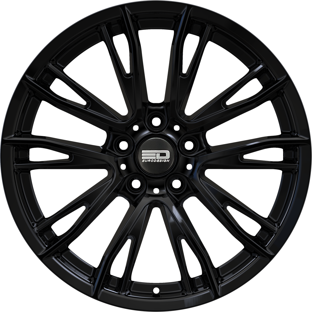 Euro Design Venice Gloss Black 18x8 +30 5x112mm 66.7mm - Wheelwiz