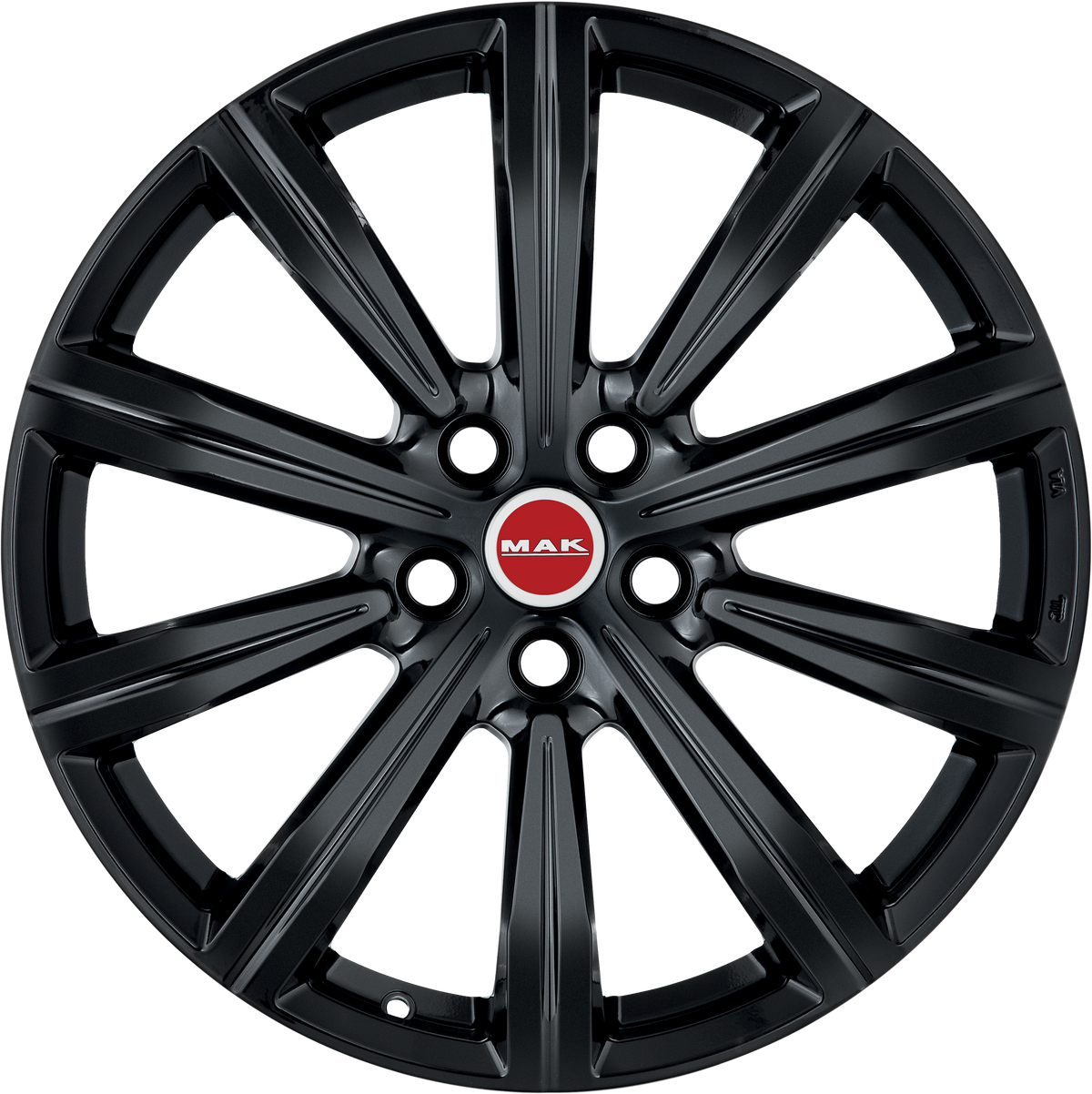 MAK Birmingham Gloss Black 22x9 +40 5x108mm 63.4mm - Wheelwiz