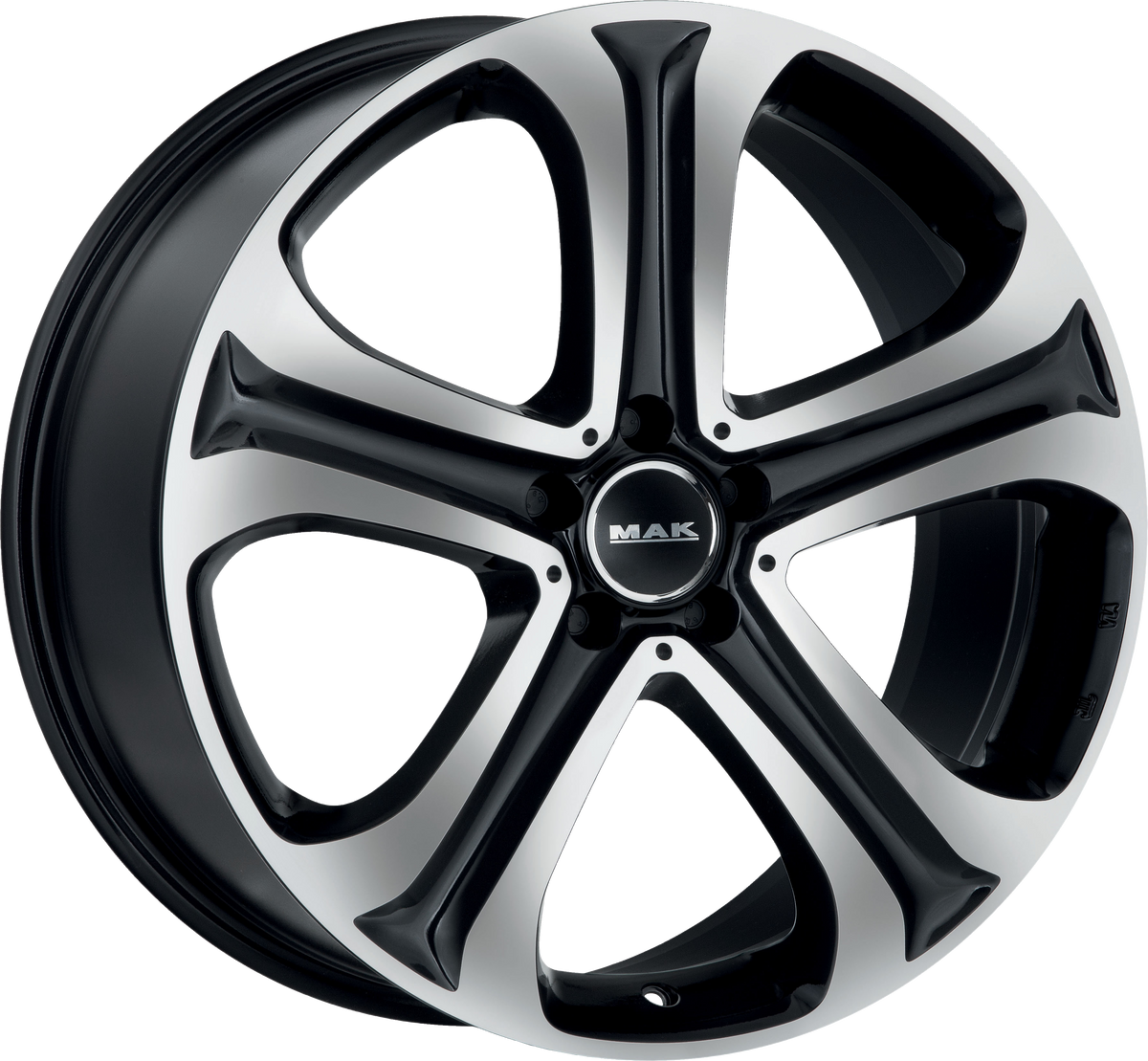 MAK SPITZE Black w/ Mirrored Face 20x9.5 +22 5x112mm 66.6mm - Wheelwiz