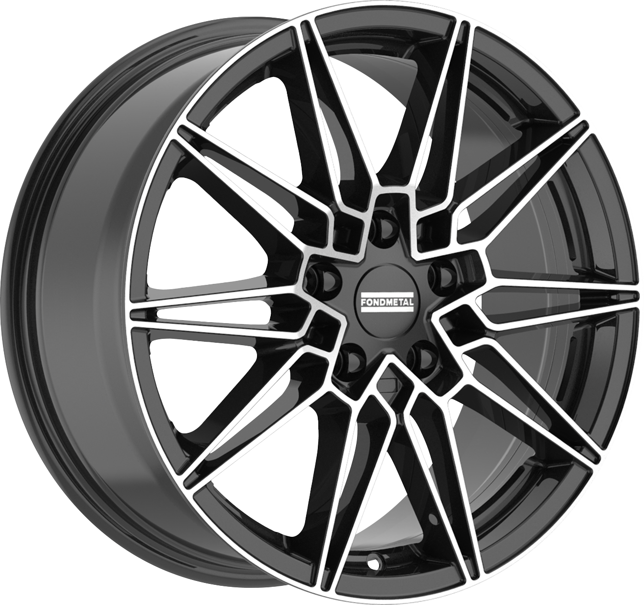 Fondmetal Thoe Gloss Black Machined 20x9 +41 5x112mm 66.5mm - Wheelwiz