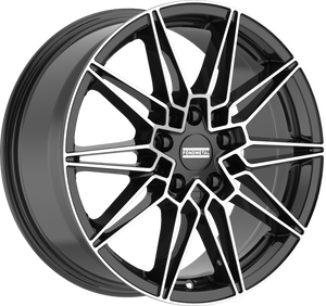 Fondmetal Thoe Gloss Black Machined 20x9 +41 5x112mm 66.5mm - Wheelwiz