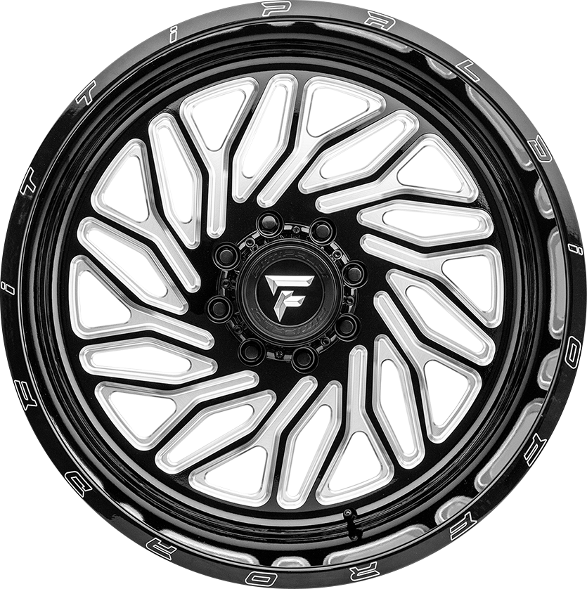 Fittipaldi FA13BM Gloss Black Milled 24x12 -44 8x180mm 124.3mm - Wheelwiz