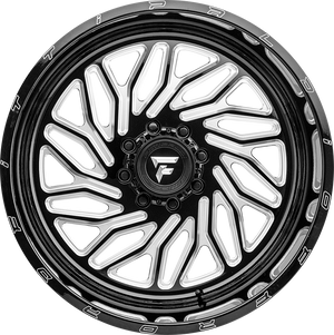 Fittipaldi FA13BM Gloss Black Milled 24x12 -44 8x180mm 124.3mm - Wheelwiz
