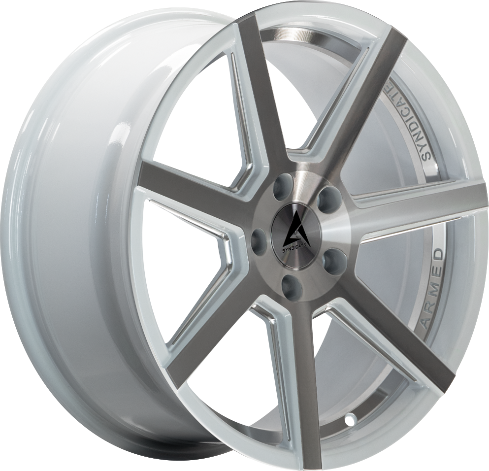 Armed Wheels Assassin White Machined + Milled 20x9 +32 5x113mm 74.1mm - Wheelwiz