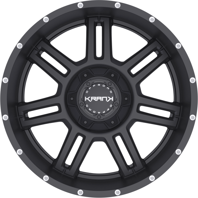 Krank Force Satin Black 20x10 -24 6x135|6x139.7mm 108mm - Wheelwiz