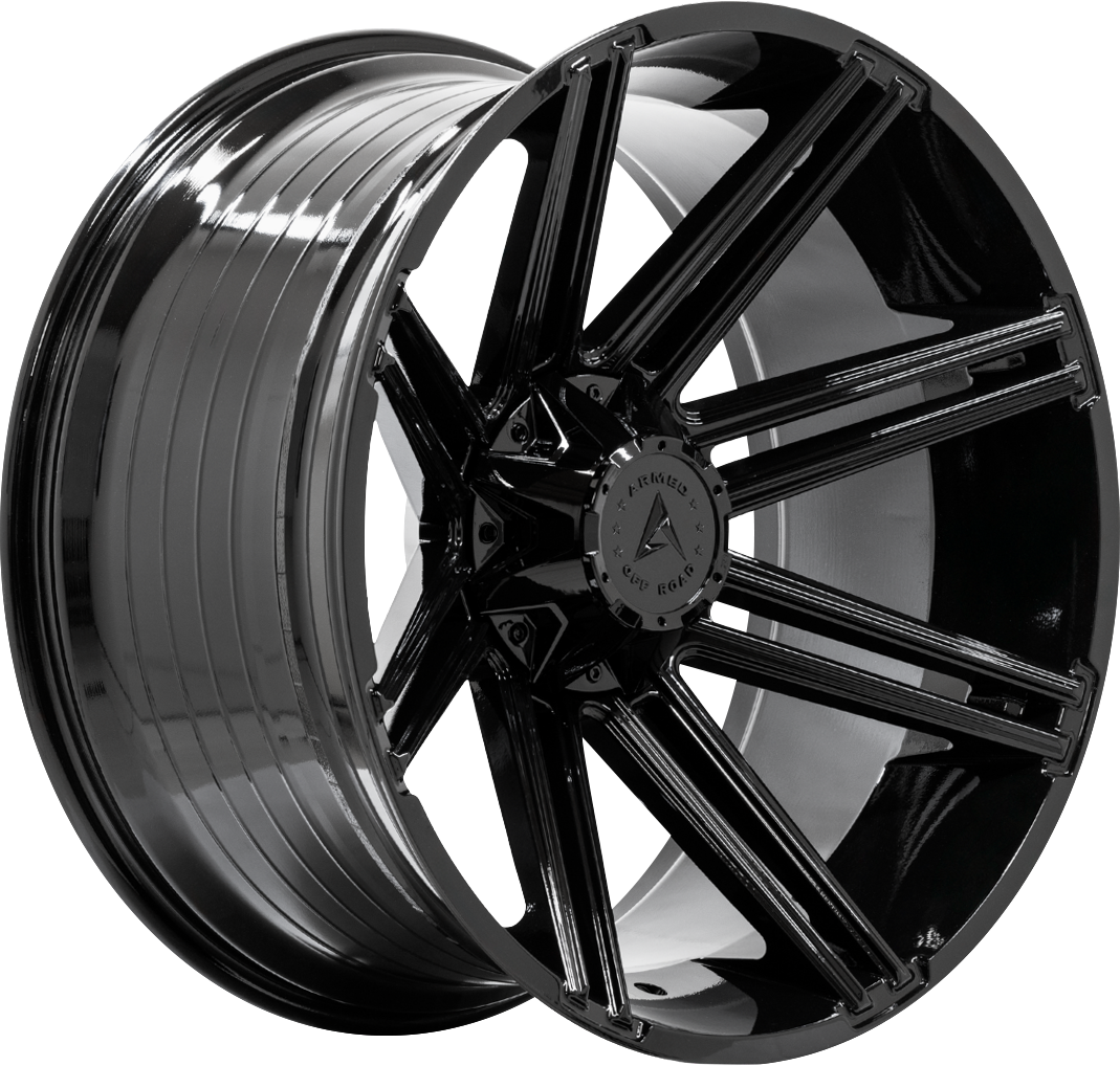 Armed Wheels Chopper Full Gloss Black 20x10 -18 8x165.1mm 125.1mm - Wheelwiz