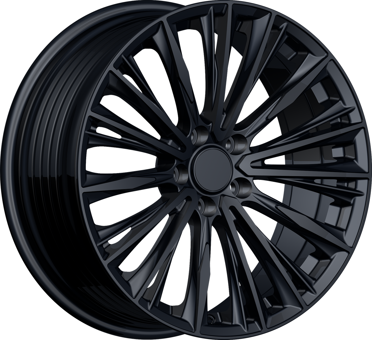 YKW Replica MF26 Gloss Black 19x8.5 +35 5x114.3mm 60.1mm - Wheelwiz
