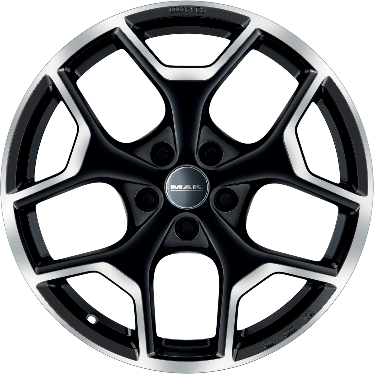 MAK Liberty Black Mirror 17x7.5 +39 5x108mm 72mm - Wheelwiz