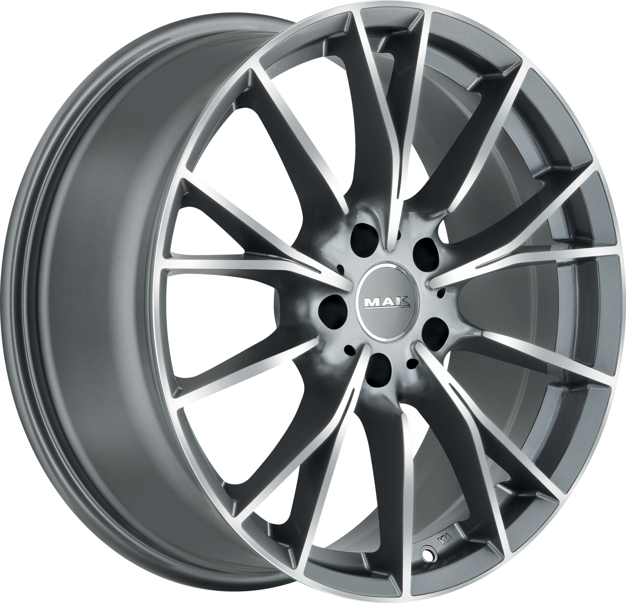 MAK Fabrik Gunmetal w/ Mirror Face 17x7.5 +30 5x112mm 66.6mm