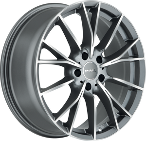 MAK Fabrik Gunmetal w/ Mirror Face 17x7.5 +30 5x112mm 66.6mm