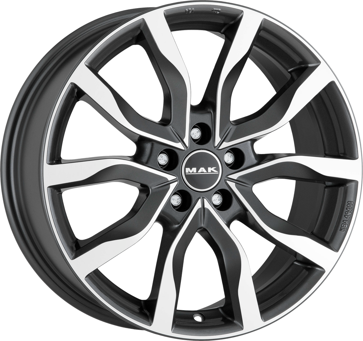 MAK HIGHLANDS Gunmetal w/ Mirrored Face 21x9 +38.5 5x108mm 63.4mm - Wheelwiz
