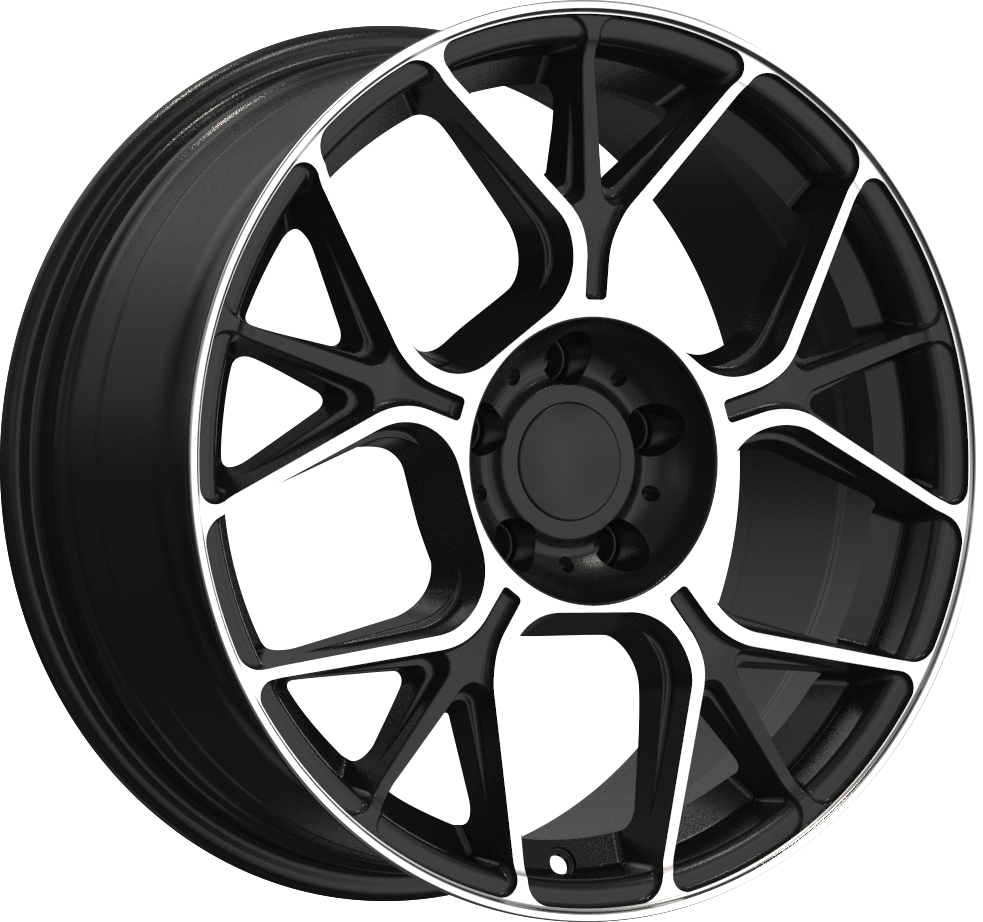 YKW Replica MR4 Gloss Black Machined 18x8 +35 5x114.3mm 72.6mm - Wheelwiz