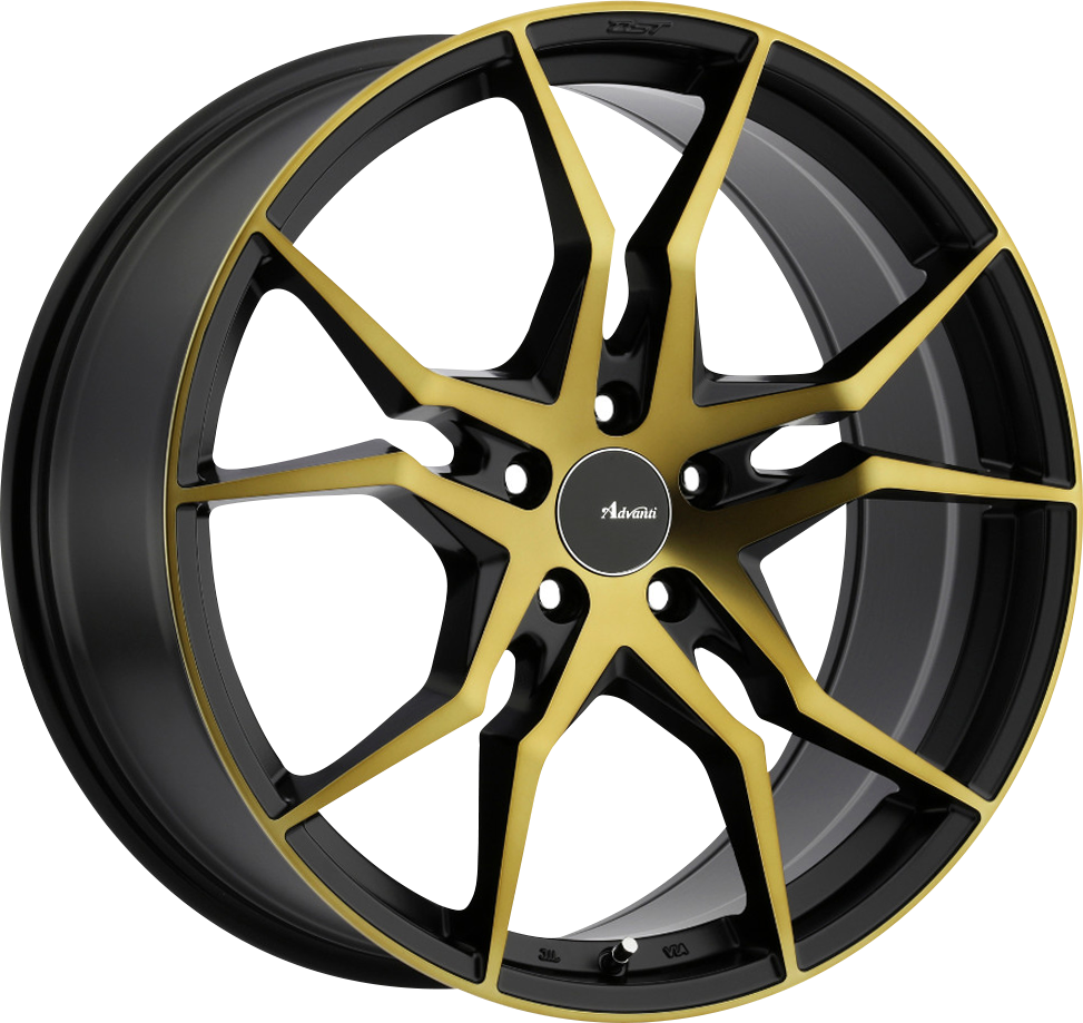 Advanti Hydra Matte Black w/ Machined Bronze Face 18x8 +45 5x114.3mm 73.1mm