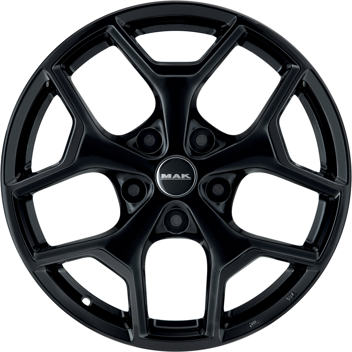 MAK Liberty Gloss Black 18x7.5 +39 5x108mm 72mm - Wheelwiz