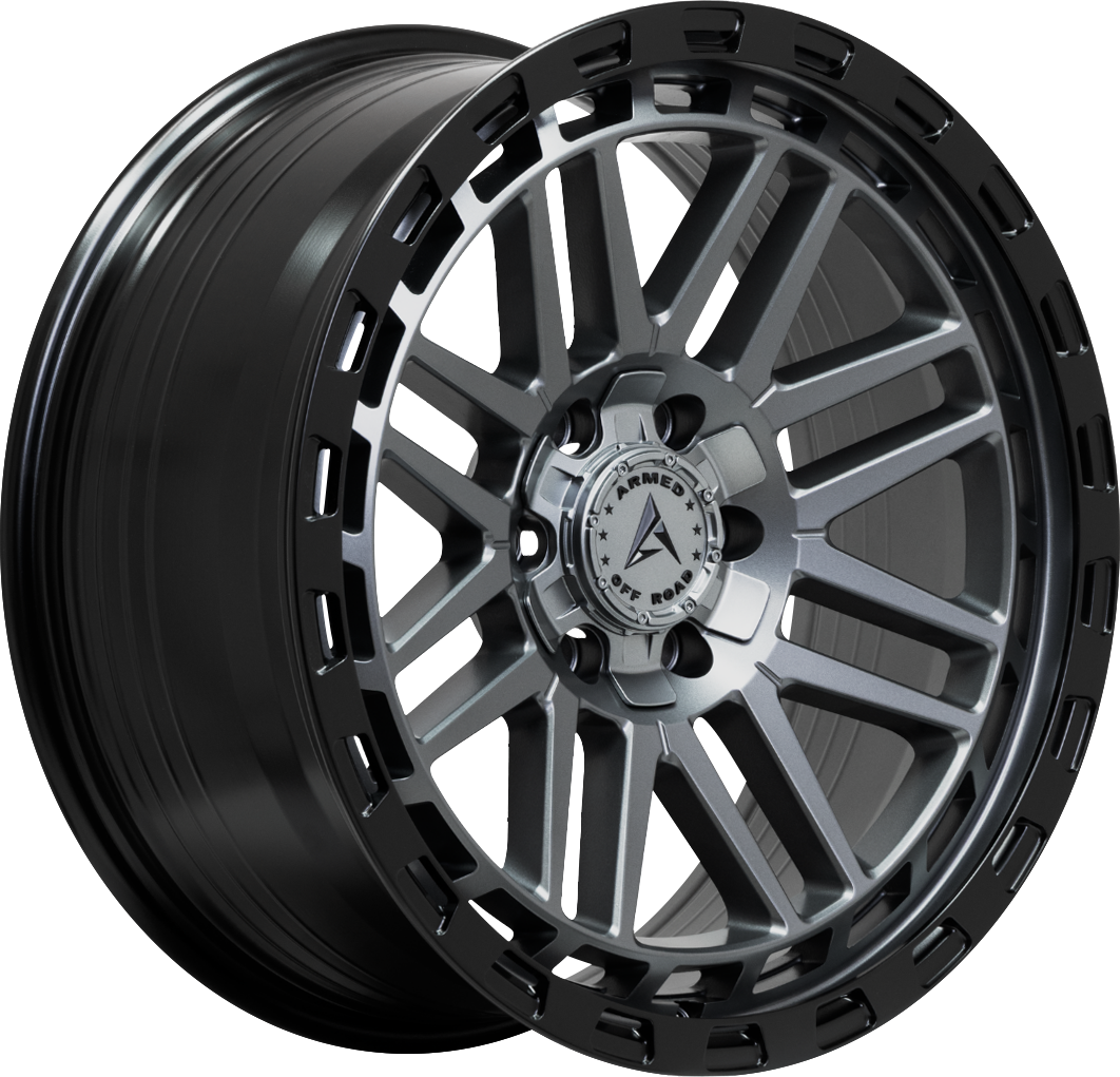 Armed Wheels Tank Matte Black + Gunmetal Face 18x9 0 6x135mm 108.1mm - Wheelwiz