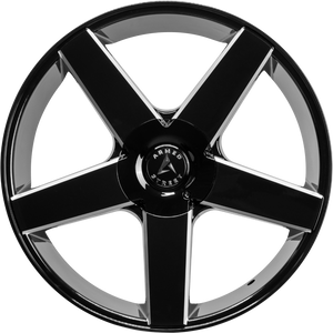 Armed Wheels Hustler Gloss Black Milled 22x9.5 +25 Custom 87.1mm - Wheelwiz
