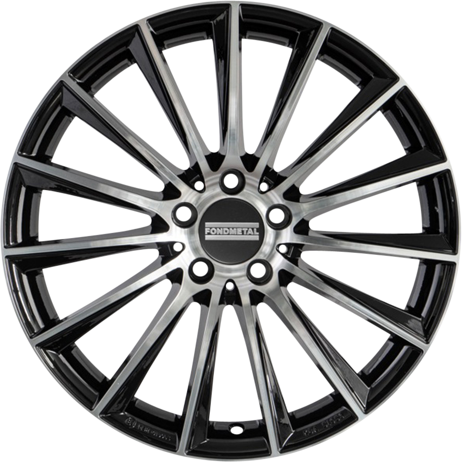 Fondmetal Aidon Gloss Black Machined 19x8 +48 5x112mm 66.5mm - Wheelwiz
