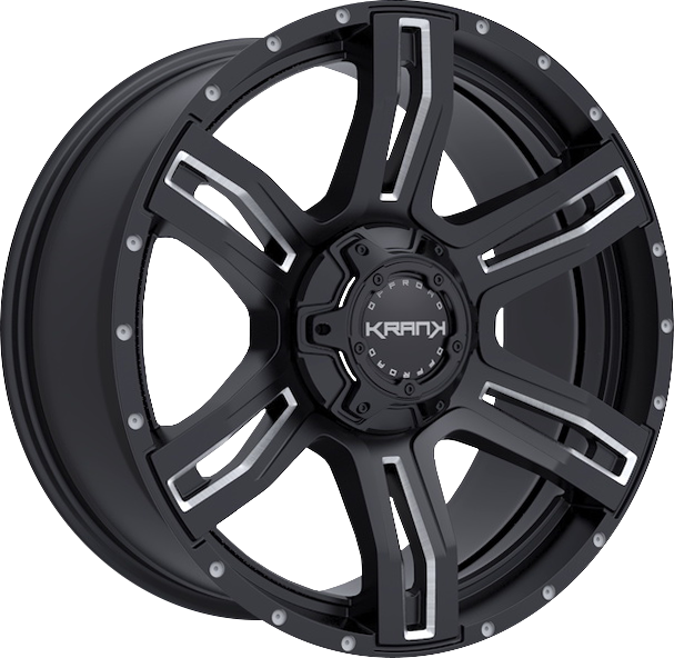 Krank Caliper Gloss Black Milled 20x9 +18 6x135|6x139.7mm 108mm - Wheelwiz