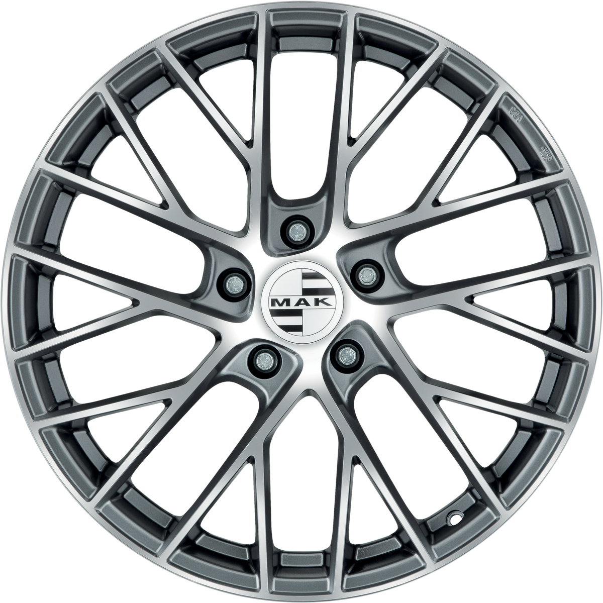 MAK Monaco Gunmetal w/ Mirror Face 19x8.5 +46 5x112mm 57.1mm - Wheelwiz