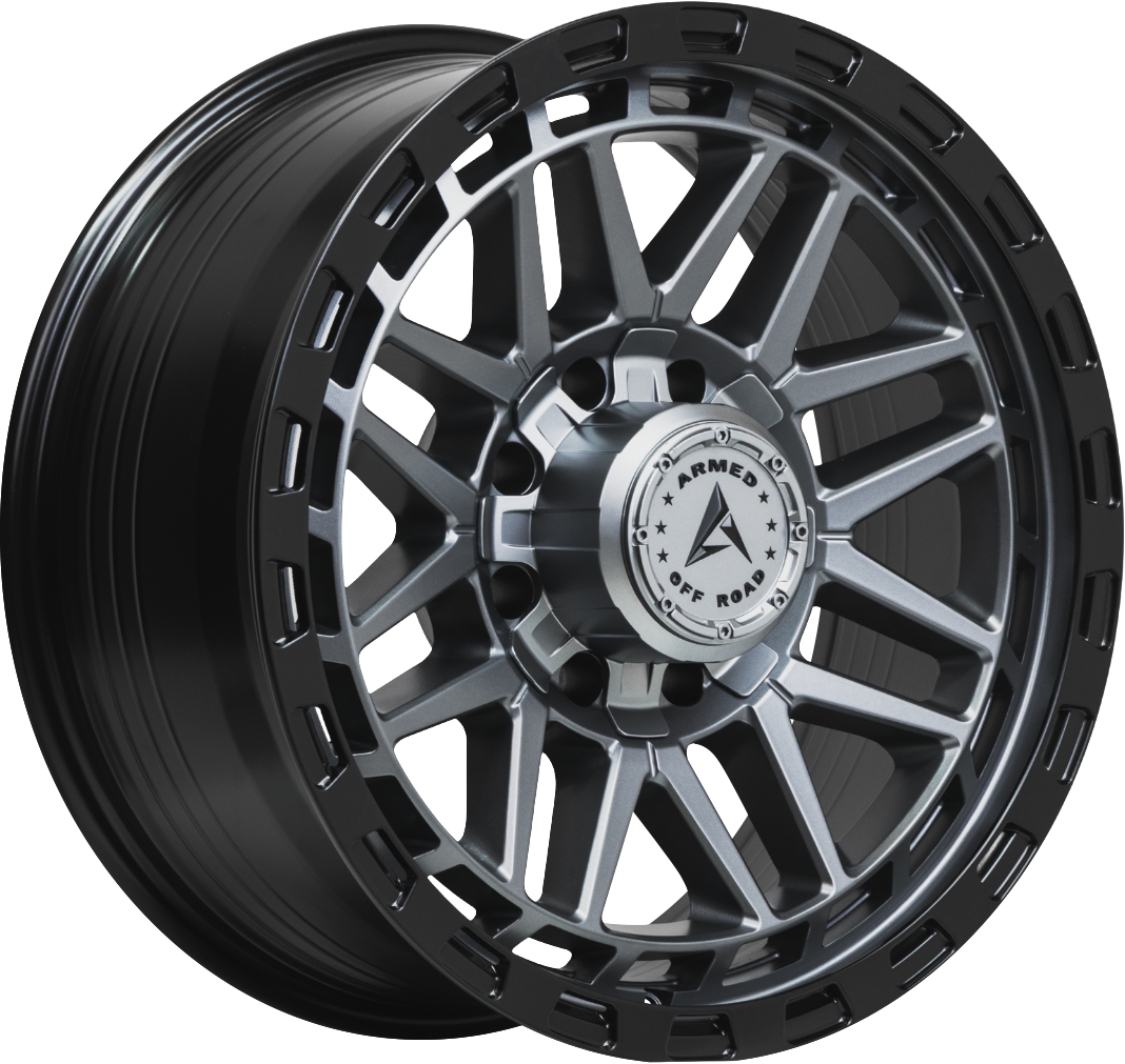 Armed Wheels Tank Matte Black + Gunmetal Face 18x9 +12 8x165.1mm 125.1mm - Wheelwiz