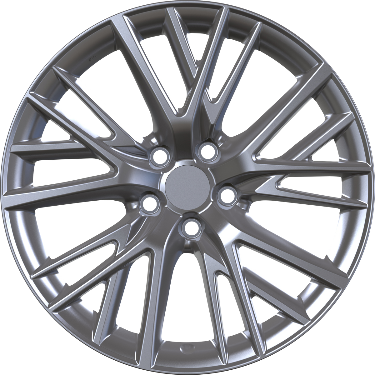 YKW Replica MF24 Matte Gunmetal 17x7 +45 5x114.3mm 60.1mm - Wheelwiz