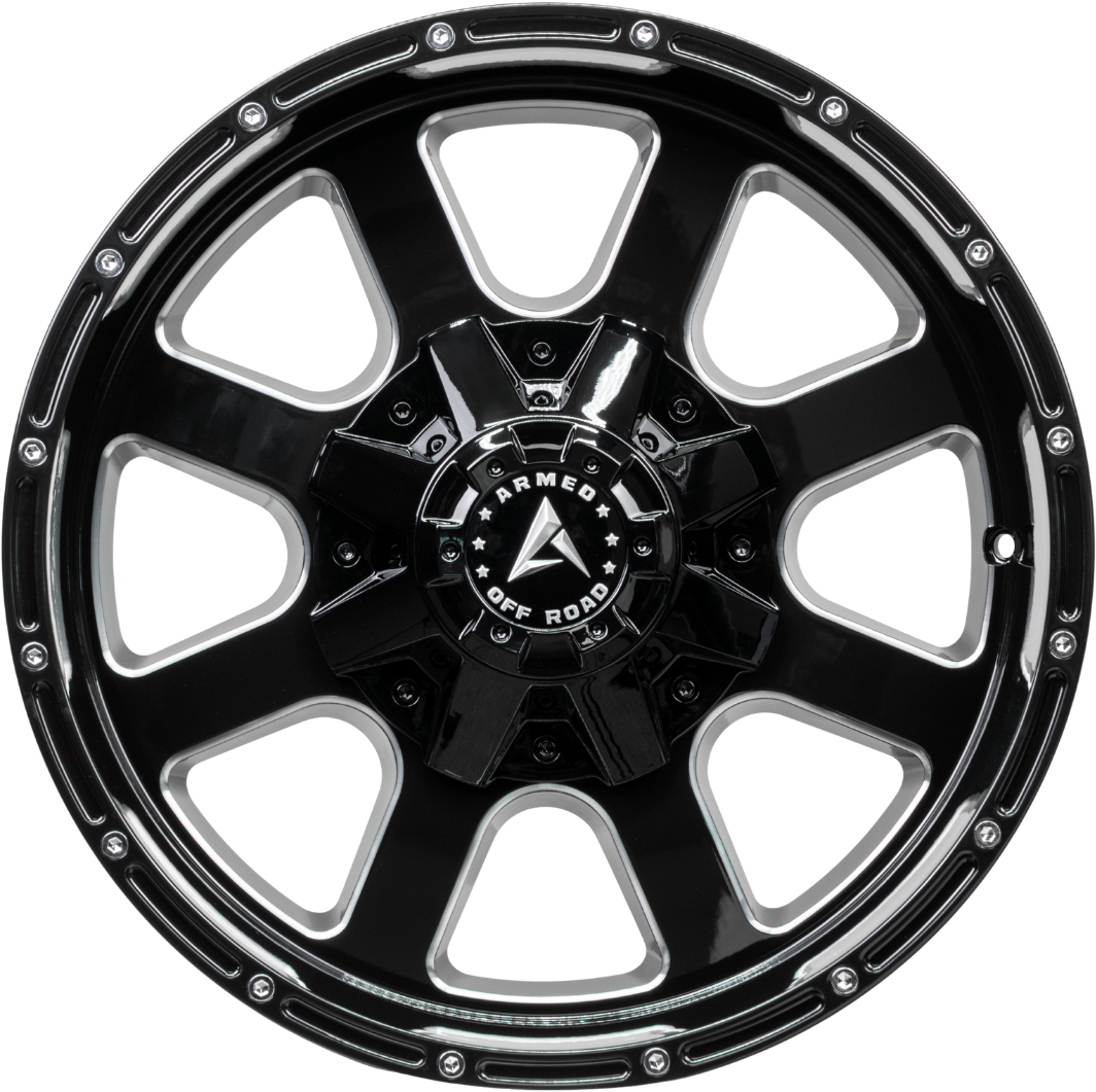 Armed Wheels Brigade Gloss Black Milled 18x10 0 5x139.7mm 110.1mm - Wheelwiz