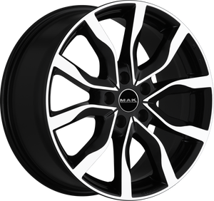 MAK Highlands Black Mirror 21x9.5 +49 5x120mm 72.6mm - Wheelwiz