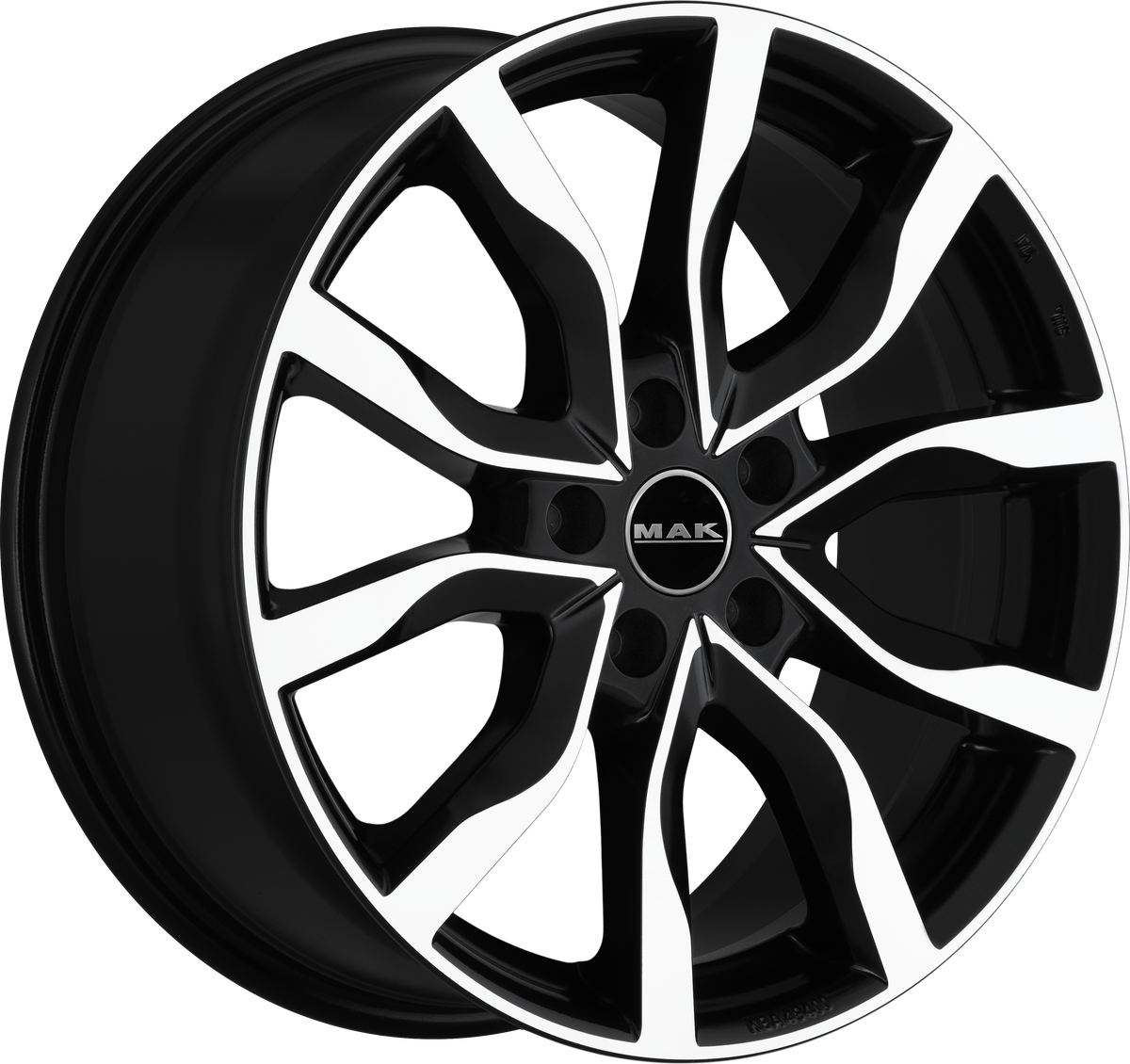 MAK Highlands Black Mirror 20x9.5 +53 5x120mm 72.6mm - Wheelwiz